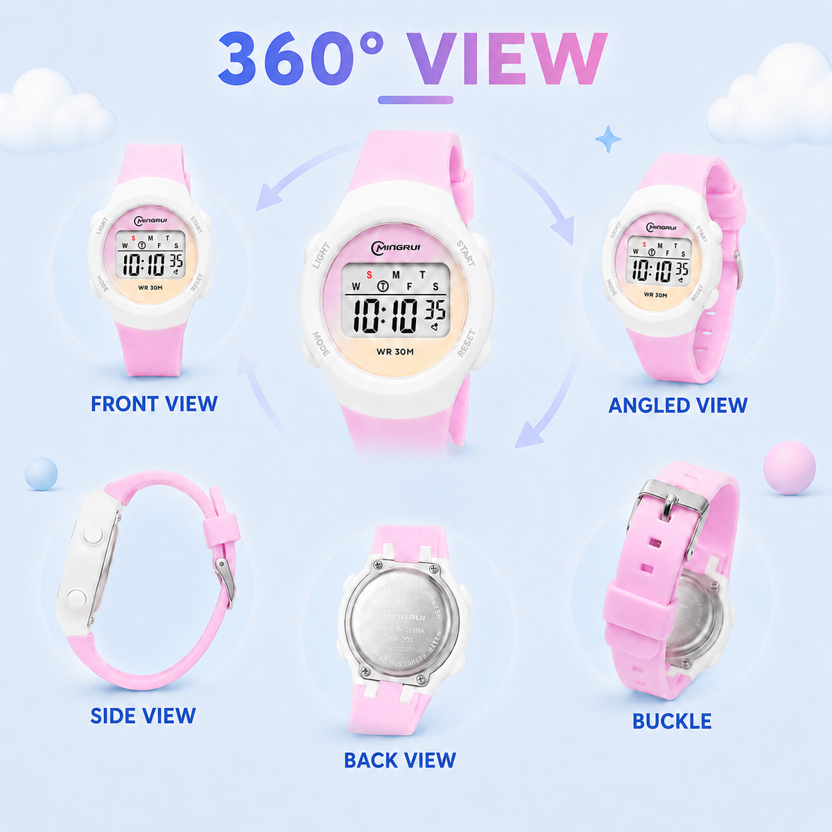 Digitaal Kinderhorloge met Alarm en Stopwatch Waterdicht Sport Horloge voor Kinderen Meisjes Jongens | Sulvida
