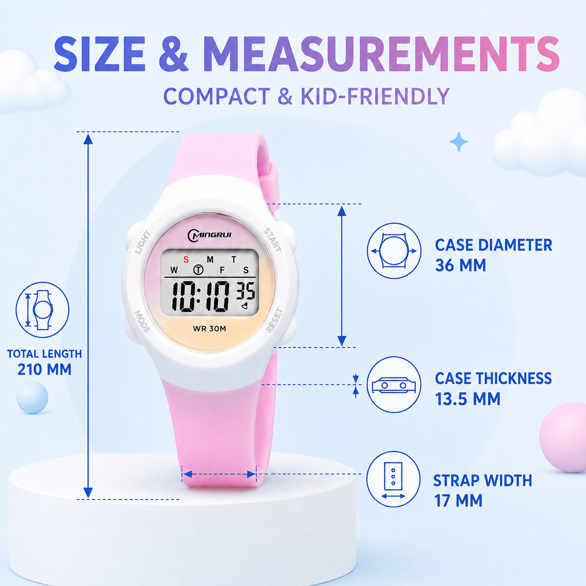 Digitaal Kinderhorloge met Alarm en Stopwatch Waterdicht Sport Horloge voor Kinderen Meisjes Jongens | Sulvida