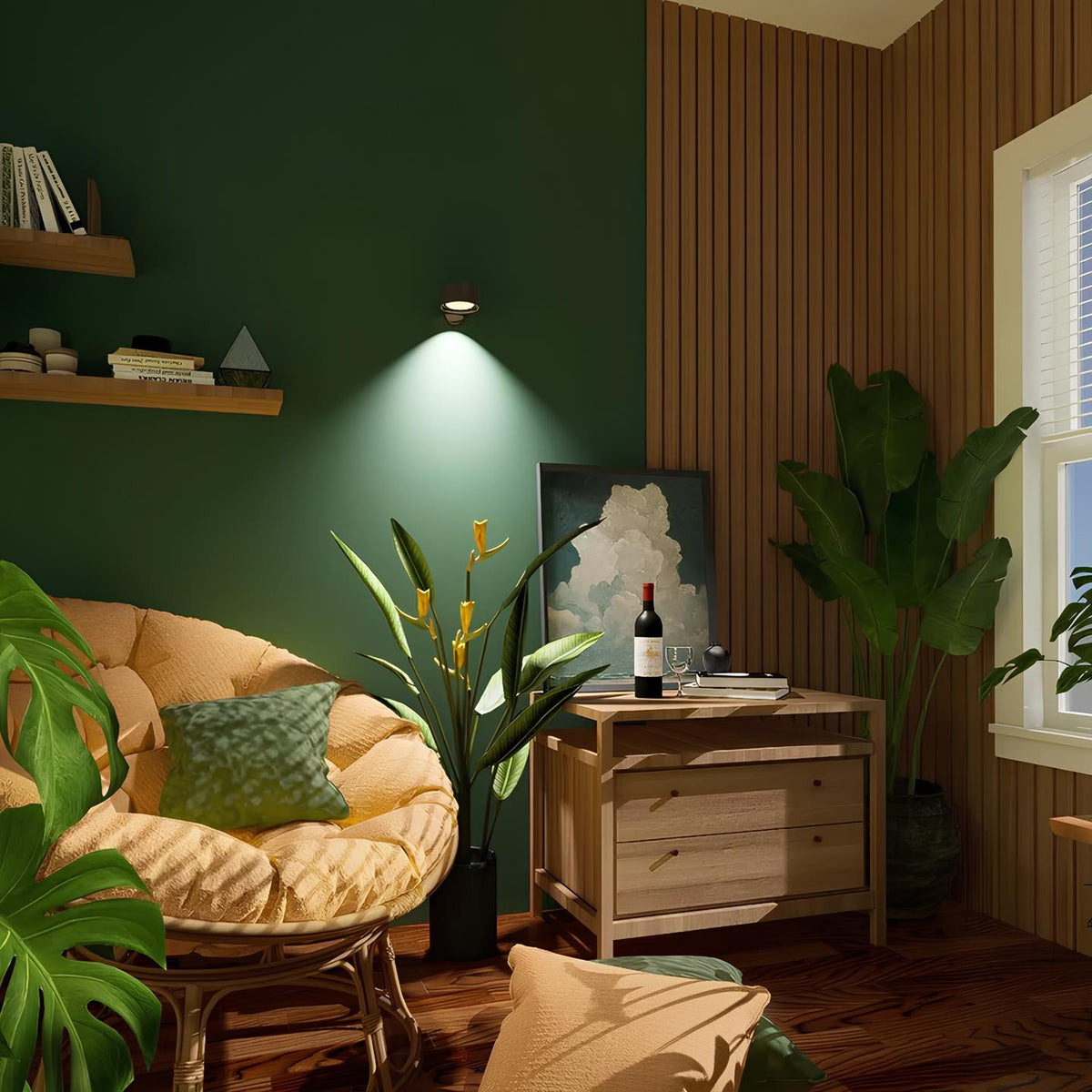 Draadloze LED-Wandlamp Oplaadbaar Dimbaar 360° Draaibaar met Magnetische Muurbeugel Moderne Sfeerlamp | Sulvida