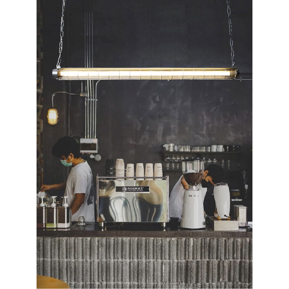 Scandinavische Hanglamp Langwerpig Glas Metaal LED Verlichting Eettafel Keuken Eetkamer Zwart Groen Brons Design | Sulvida