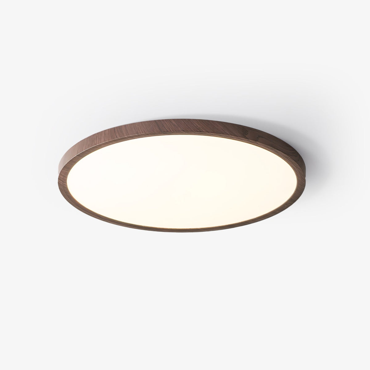 Ultradunne Ronde Plafondlamp Notenhout-Look LED Verlichting Warm Licht Woonkamer Slaapkamer Modern Design Plafond | Sulvida