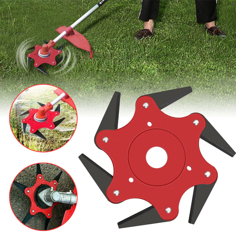 Universele Trimmerkop 6 Stalen Messen Bosmaaier Accessoire Robuust Onderdeel Trimmer Wierkop Grasmaaier | Sulvida