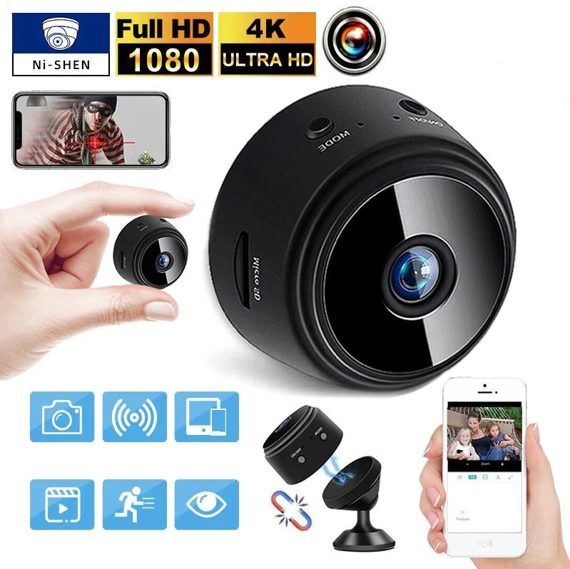 Draadloze Beveiligingscamera 1080P Full HD met Nachtzicht WiFi Bewaking en Bewegingsdetectie 150° Kijkhoek | Sulvida