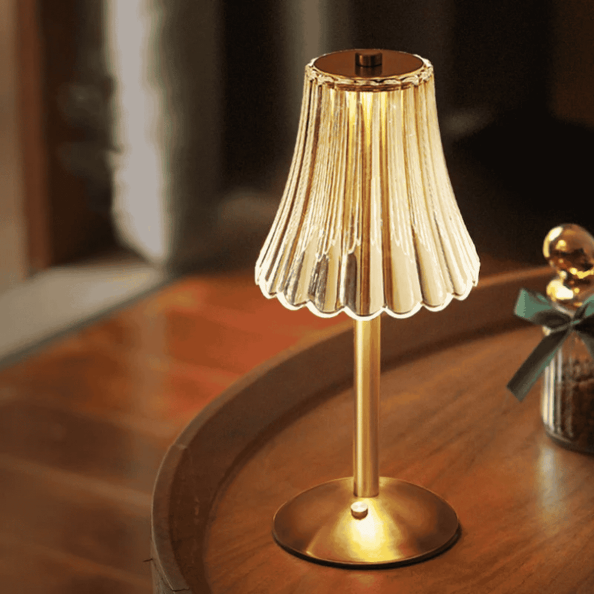 Oplaadbare Kristallen Tafellamp Draadloos Dimbaar LED Touch Control Goud IJzer Sfeerlamp Klein Medium Groot | Sulvida