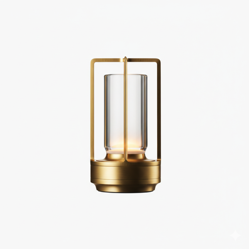 Draadloze tafellamp met kristalglas dimbaar touch oplaadbaar sfeerverlichting interieur batterij LED | Sulvida