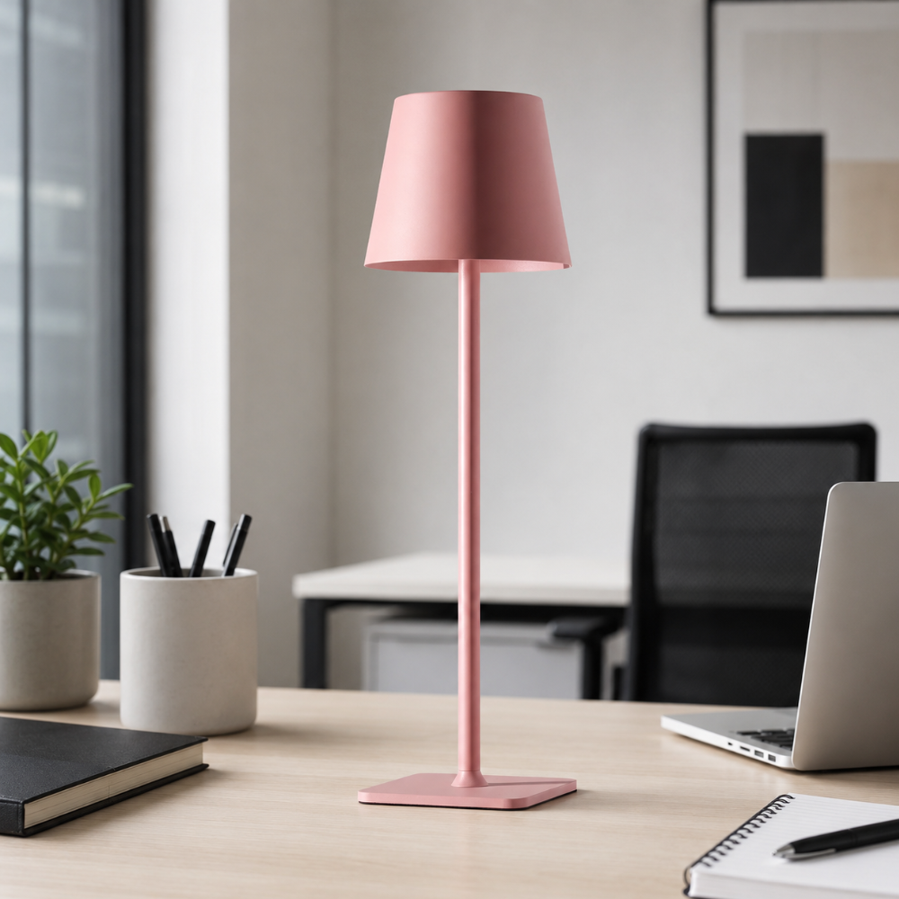 Draadloze Oplaadbare Tafellamp Dimbaar Touch 38cm Metaal LED Sfeerlamp Cordless Binnen Buiten Terras | Sulvida