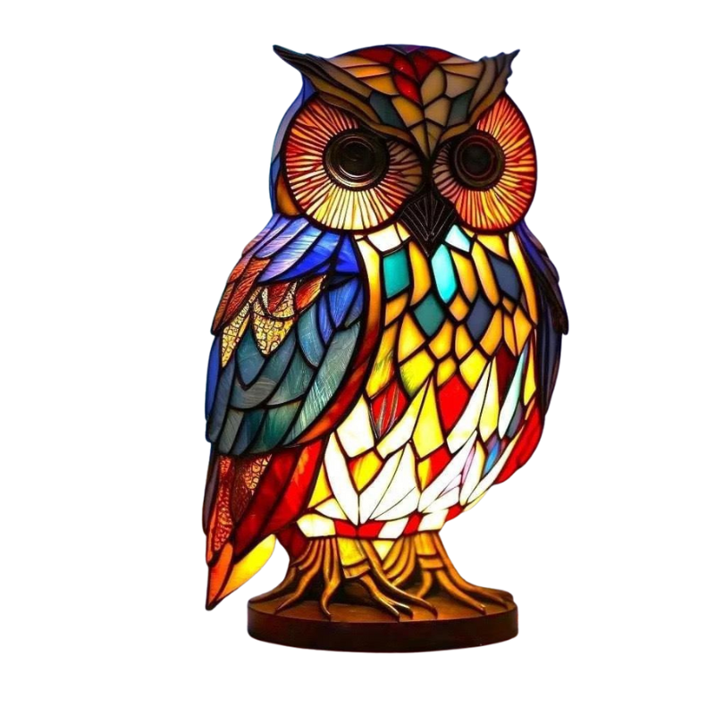 Kristallen Uil LED-lamp met Vintage Tiermotief voor Woondecoratie – Decoratieve Dierenlamp met Batterij of USB – Origineel Cadeau voor Kinderen of Natuurliefhebbers | Sulvida