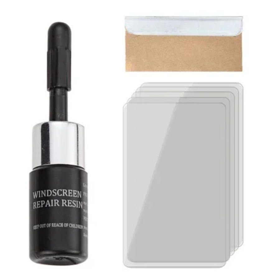 Kit de réparation du verre avec résine – Réparez rapidement et facilement les fissures dans le verre – Pour les pare-brise et les surfaces vitrées | Sulvida