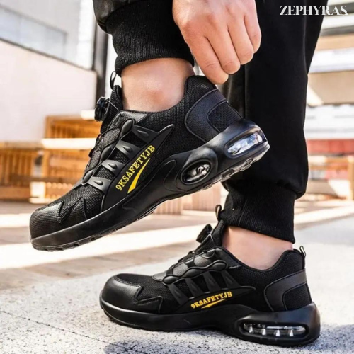 Veiligheidsschoenen voor Heren met Stalen Neus BOA Systeem Lichtgewicht Werkschoenen Antislip Beschermend | Sulvida