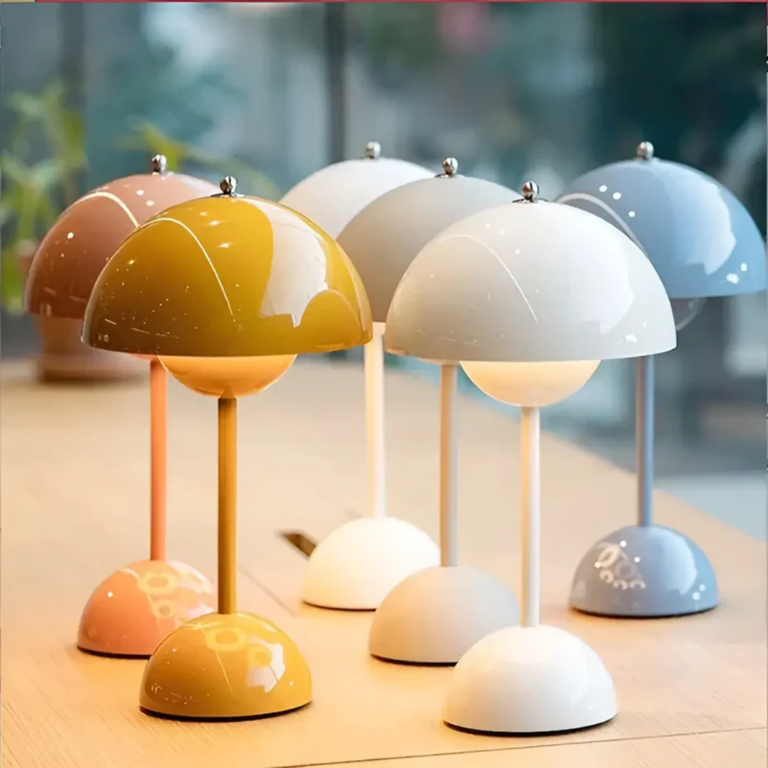 Draadloze design tafellamp met dimfunctie en touchbediening voor sfeervolle woonkamer slaapkamer balkon terras decoratieve bureaulamp | Sulvida