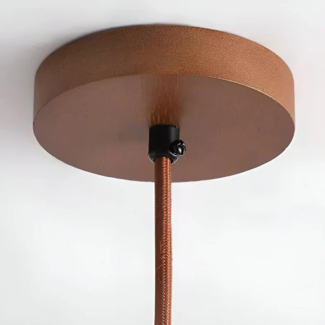 LED Hanglamp Japanse Stijl Houten Steen Kap Verstelbaar 15cm Warm Licht Natuurlijk Design Woonkamer Eetkamer | Sulvida
