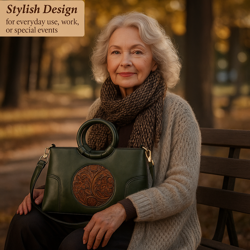 Vintage Handtas met Reliëf Patroon Kunstleder Elegante Damestas Schoudertassen Fashion Accessoire Dagelijks Gebruik | Sulvida