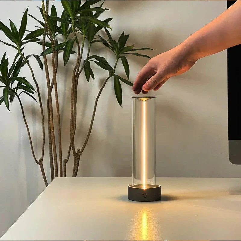 Aluminium Dimmbare Tafellamp met Touchbediening - Minimalistische Bureaulamp 3 Helderheden voor Kantoor | Sulvida