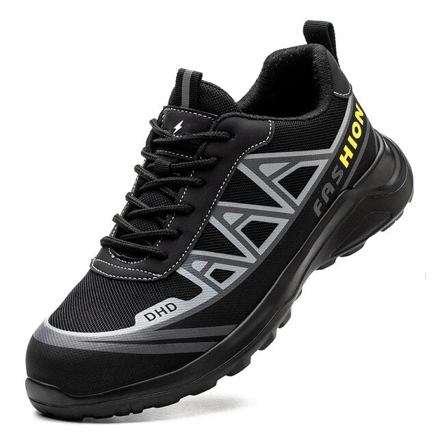 Werkschoenen S3 Leer Heren Breed Stalen Neus Antislip Zool Veiligheid Industrie Bouw Werkplaats Comfort | Sulvida
