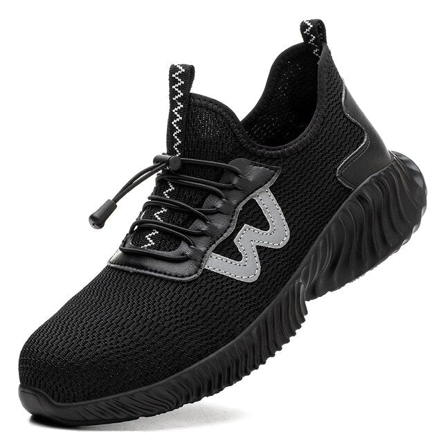 Werkschoenen S3 Leer Heren Breed Stalen Neus Antislip Zool Veiligheid Industrie Bouw Werkplaats Comfort | Sulvida