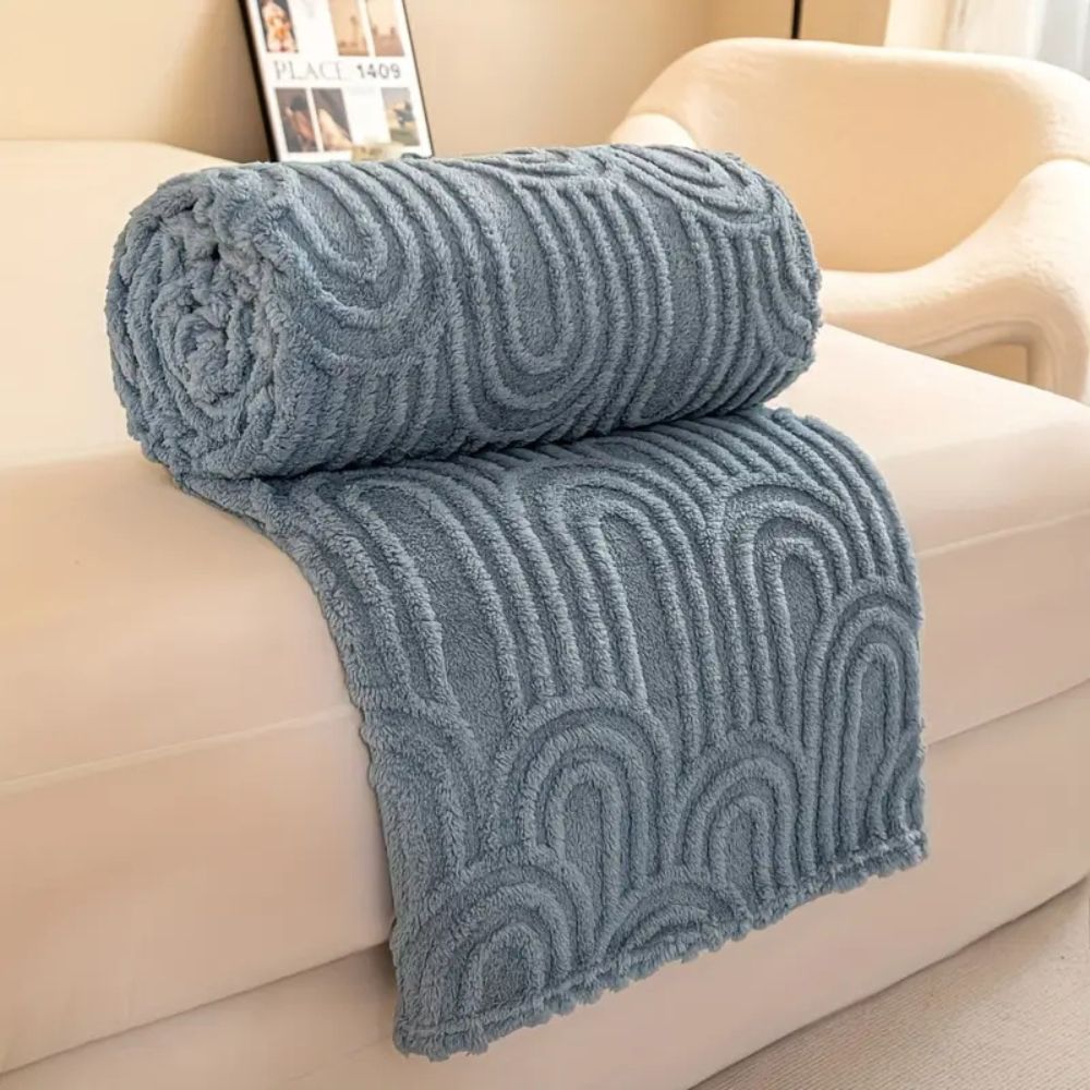 Zachte Fleece Plaid met Boogpatroon – Extra Dikke Microvezel Deken voor Bank & Bed Herfst Winter 150x200 200x230 | Sulvida