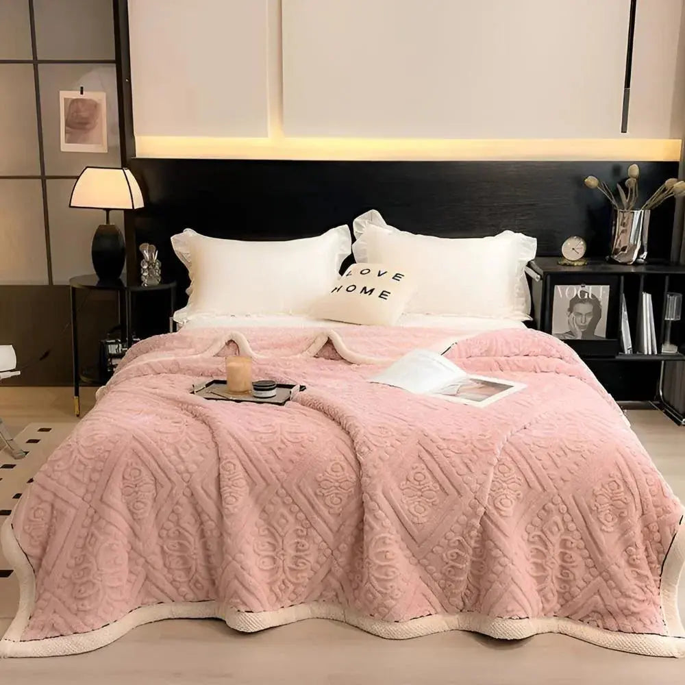 Dubbelzijdige Fleeceplaid 120×200 cm tot 200×230 cm Zacht Ademend Vier Seizoenen Deken Woonkamer Slaapkamer | Sulvida