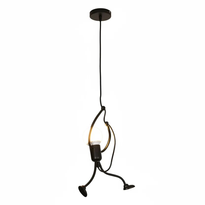 Hanglamp Figuur Metalen Silhouet Zwart Sculptuur Design voor Woonkamer Restaurant Kinderkamer Eetkamer | Sulvida