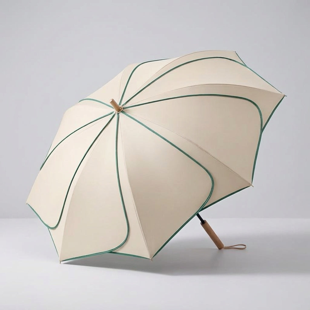 Dames Paraplu met Bloemblad-Design – Waterbestendige UV-Bescherming Wandelparaplu voor Regen en Zon Dagelijks | Sulvida
