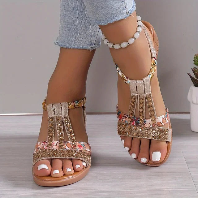 Dames sleehaksandalen met gewelfde zool comfortabel elegant zomerschoeisel voor warme dagen diverse kleuren | Sulvida