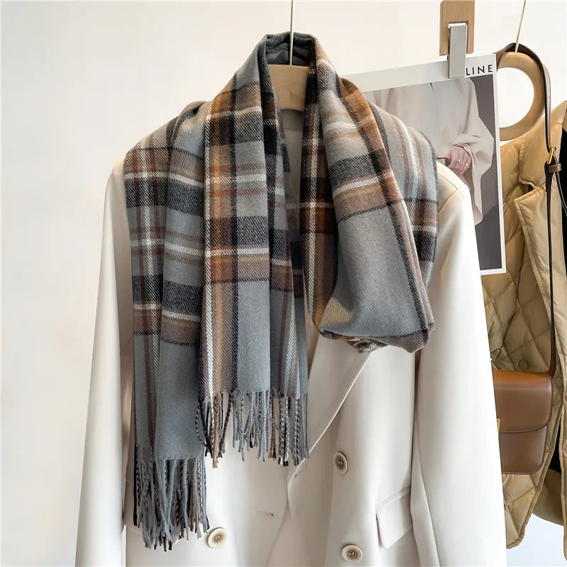 Geruite Sjaal 200×65cm Kasjmier Luxe Wintersjaal 10 Dessin Klassiek Tijdloze Winteraccessoire Warm Stijlvol | Sulvida