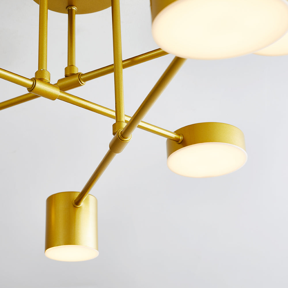 Moderne LED Plafondlamp Staal met Acryl Scandinavisch Design voor Woonkamer Eetkamer Slaapkamer Hal Stijlvol | Sulvida
