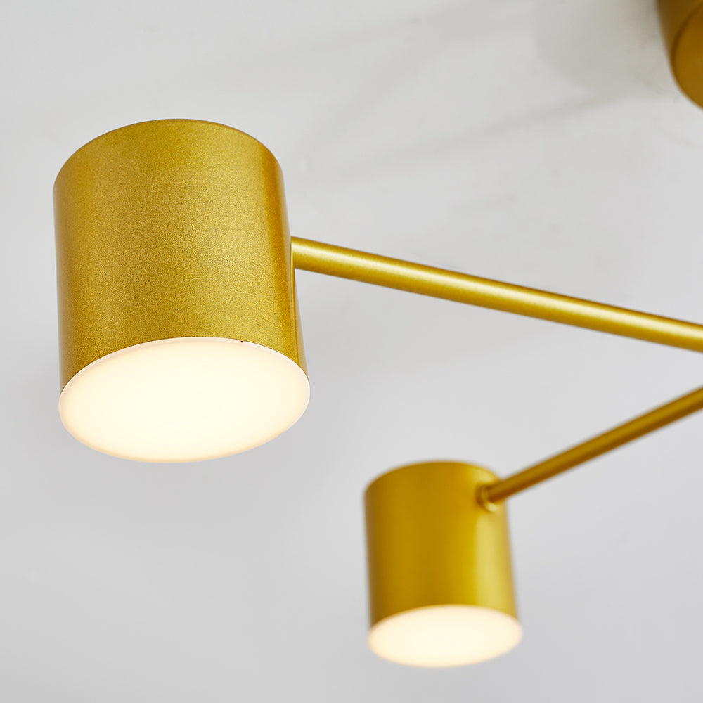 Moderne LED Plafondlamp Staal met Acryl Scandinavisch Design voor Woonkamer Eetkamer Slaapkamer Hal Stijlvol | Sulvida