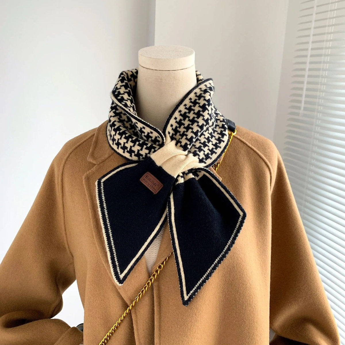Écharpe en maille de cachemire chaude et douce pour femme, longue et fine, 95x12cm, accessoire d’automne et d’hiver | Sulvida