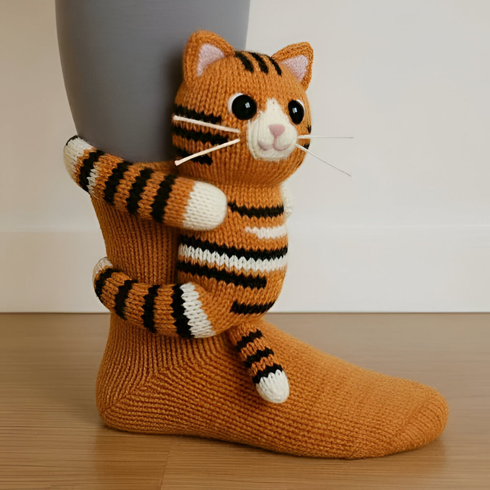 Pluche huissokken met 3D-dierenmotief en antislipzool voor warme winterse avonden thuis en optimaal comfort | Sulvida