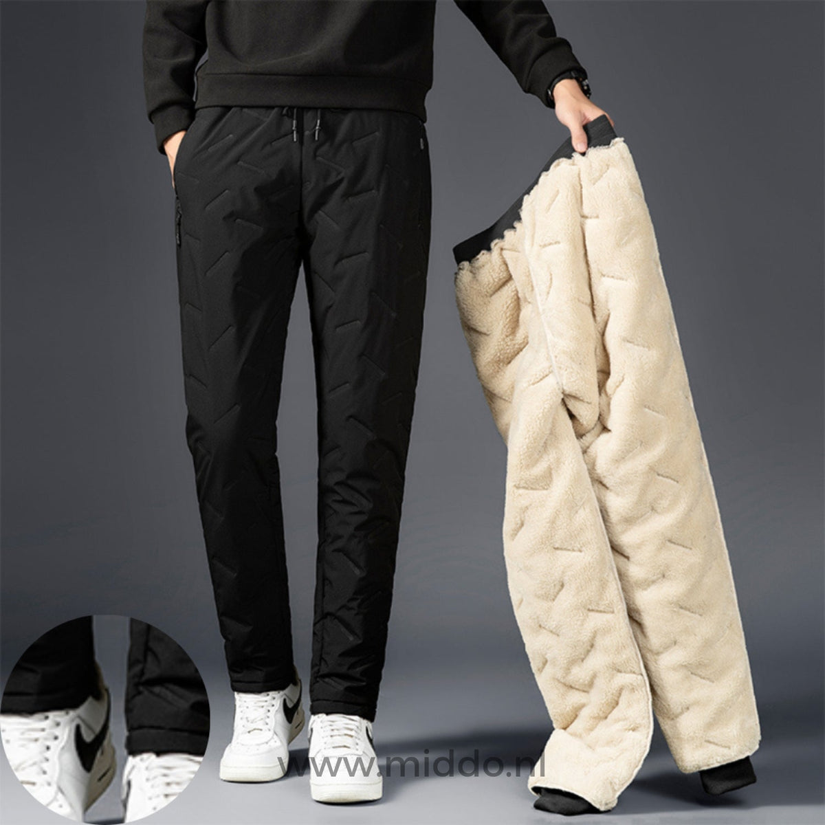 Unisex Gevoerde Thermische Broek Waterdicht Fleece Winterbroek Outdoor Wandelen Skiën Warme Sportbroek | Sulvida