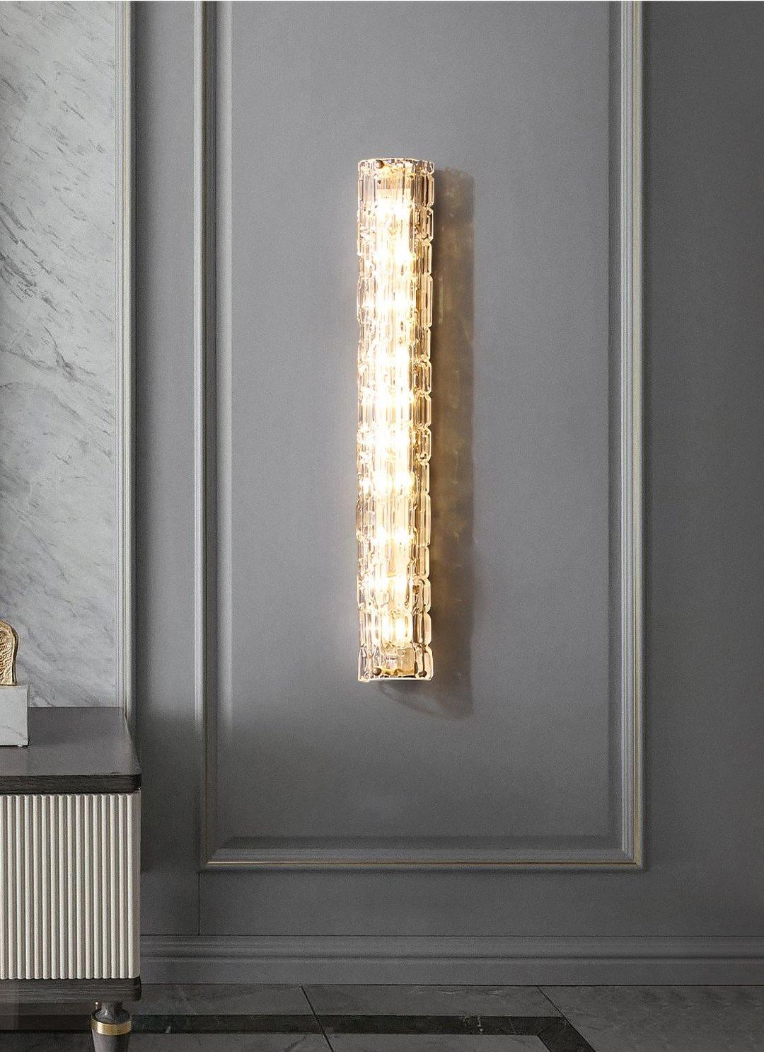 Wandlamp Gouden Messing met Glazen Kap 45-60cm Warm Wit LED Verlichting voor Woonkamer Slaapkamer Hal | Sulvida