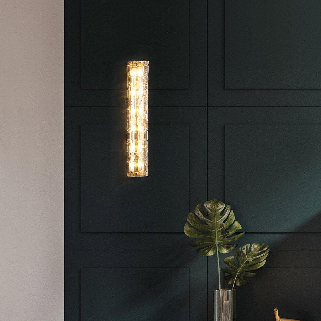 Wandlamp Gouden Messing met Glazen Kap 45-60cm Warm Wit LED Verlichting voor Woonkamer Slaapkamer Hal | Sulvida