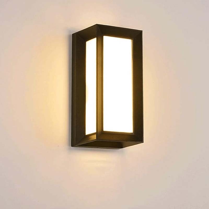 Buitenlamp Bewegingssensor Zwart LED Waterdicht Tuinverlichting Wandmontage Entree Veranda Oprit Gevel | Sulvida
