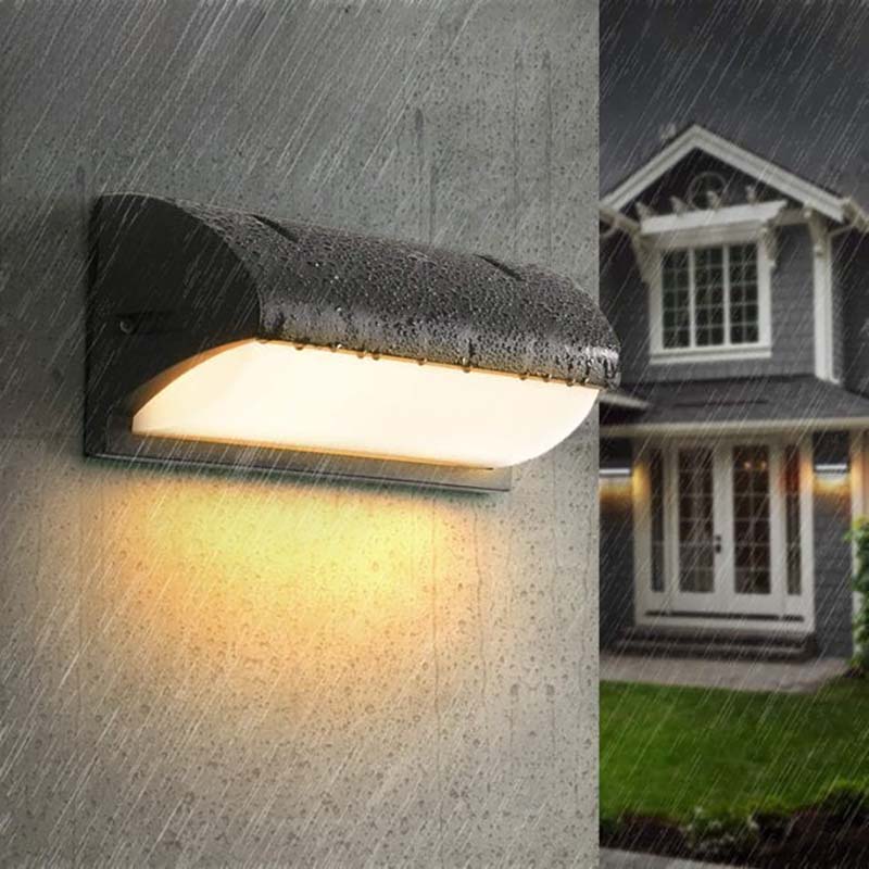 Buitenlamp Bewegingssensor Zwart LED Waterdicht Tuinverlichting Wandmontage Entree Veranda Oprit Gevel | Sulvida