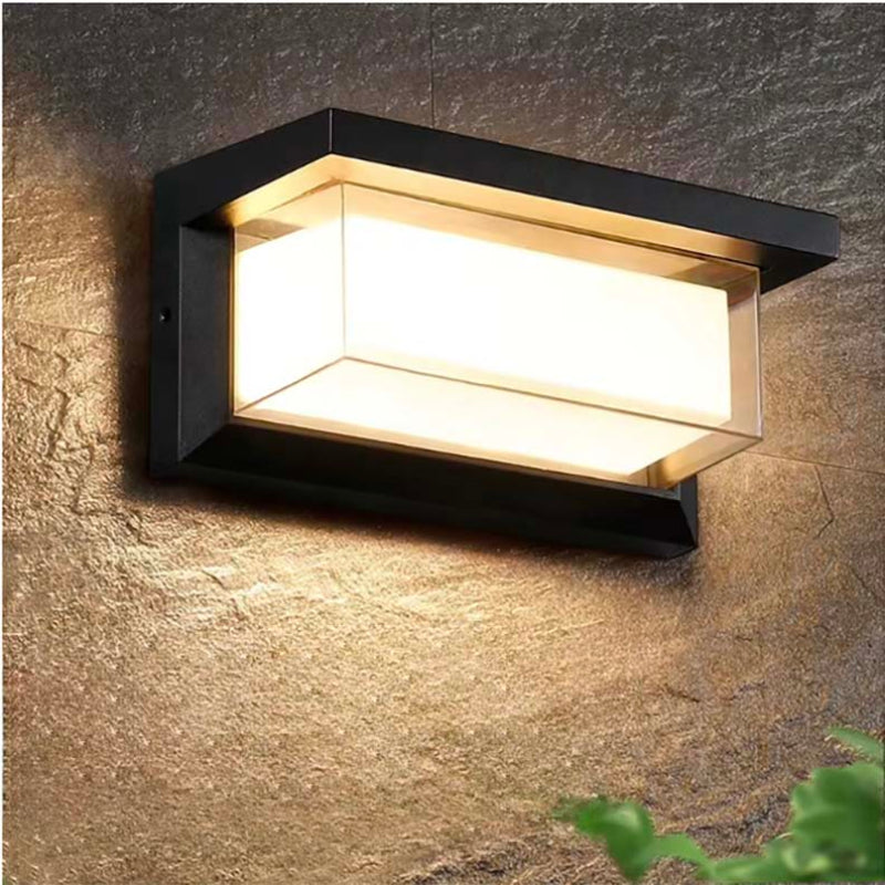 Buitenlamp Bewegingssensor Zwart LED Waterdicht Tuinverlichting Wandmontage Entree Veranda Oprit Gevel | Sulvida