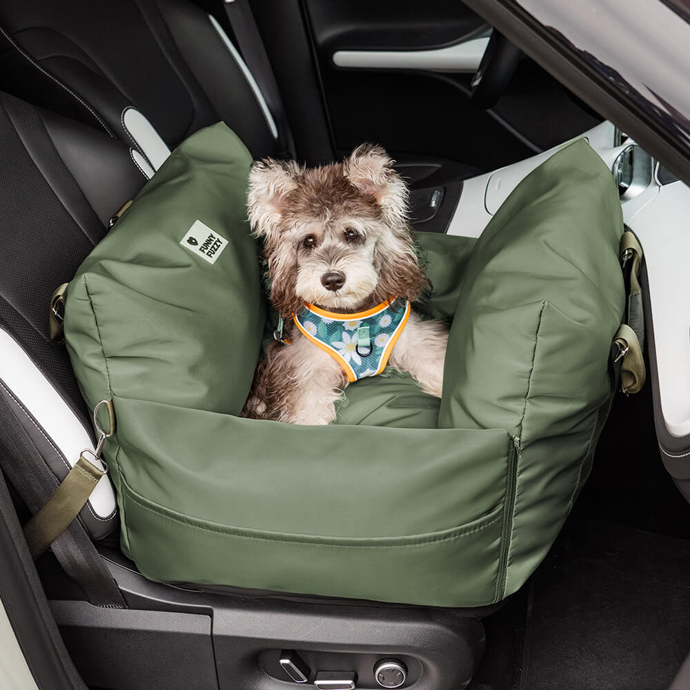 Autostoel voor Honden met Veiligheidsgordel Zacht Reiskussen Wasbare Hoes Comfort Thuis en Onderweg Bescherming | Sulvida