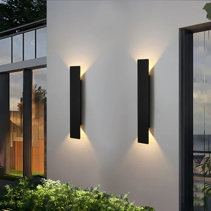 Waterdichte LED Wandlamp Aluminium Buitenverlichting Tuinlamp Up Down Lichteffect Buitenmuur Gevel Modern Design | Sulvida