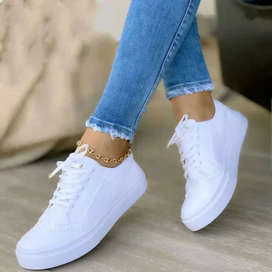 Dames Vetersneakers met Ergonomische Inlegzool en Verstelbare Vetersluiting voor Dagelijks Draagcomfort | Sulvida