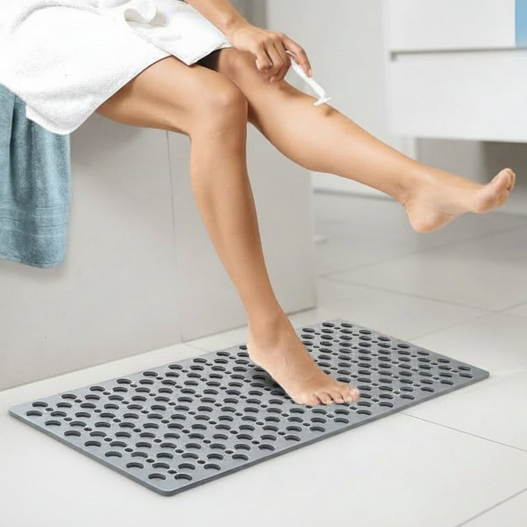 Antislip Douchematje met Zuignappen Badkamer Badmat Drainage Gaatjes Veiligheid Hygiëne Comfort Bad Douche | Sulvida