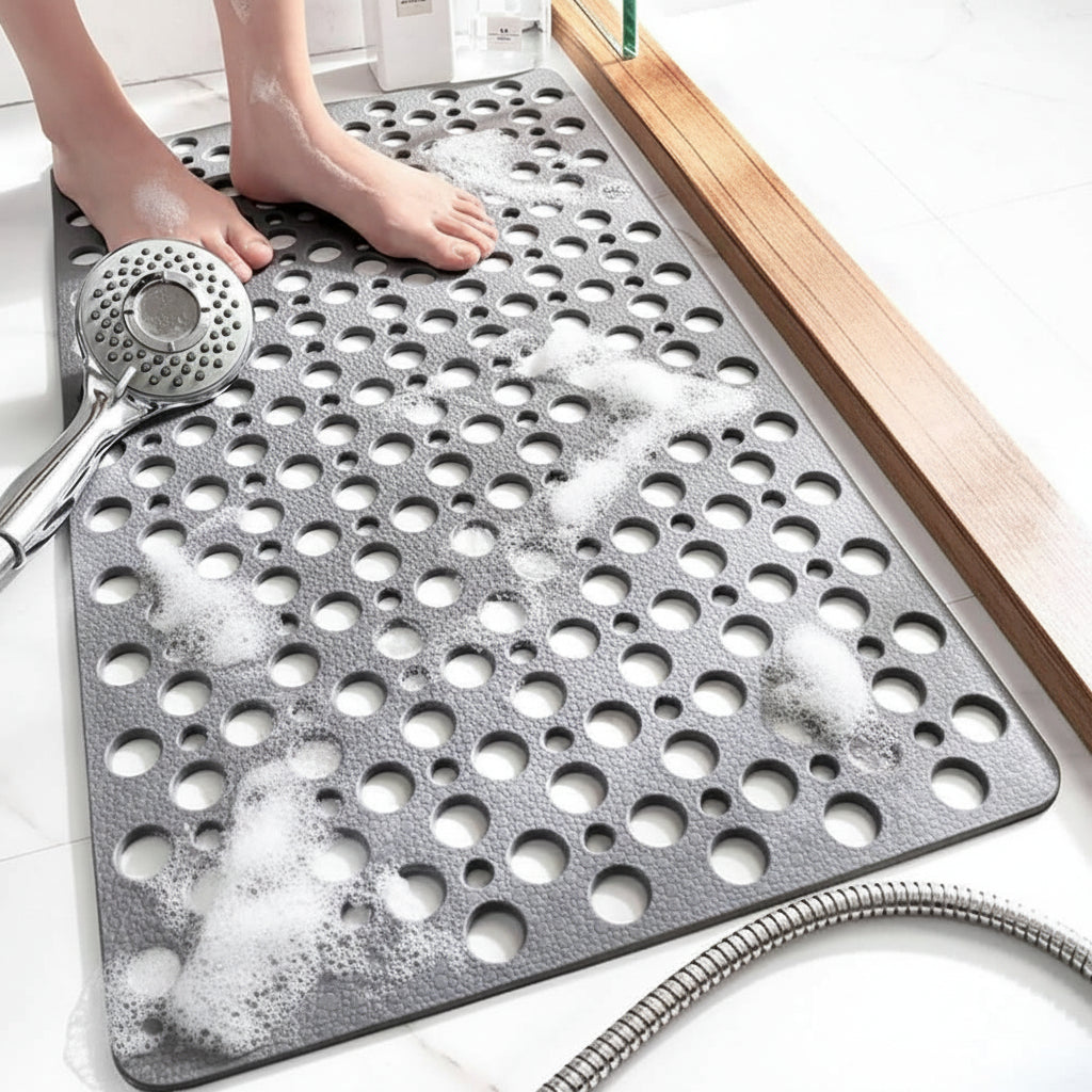 Antislip Douchematje met Zuignappen Badkamer Badmat Drainage Gaatjes Veiligheid Hygiëne Comfort Bad Douche | Sulvida