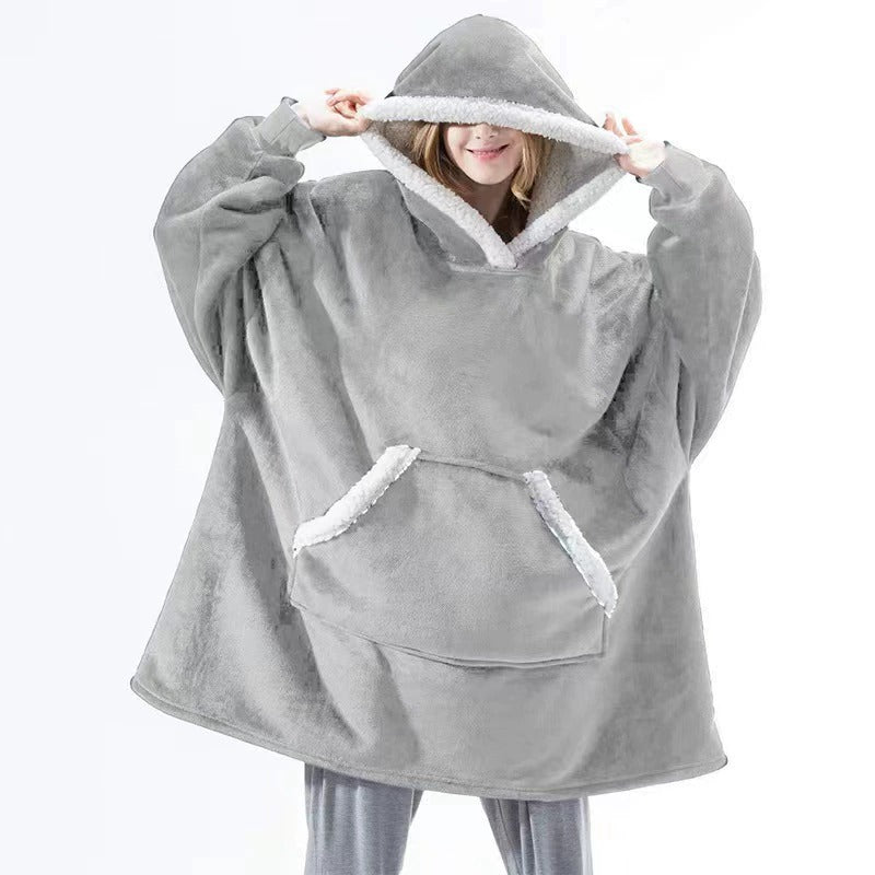 Zachte Sherpa Fleece Hoodie Oversized met Capuchon Comfort Warme Lounge Thuiskleding Relaxkleding Huispak | Sulvida