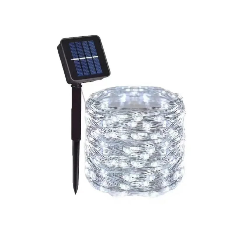 Solar lichtslinger met kleurrijke LED-lampjes voor tuin en terras 7m tot 32m duurzame buitenverlichting | Sulvida