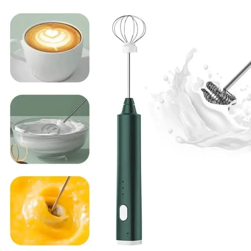 Elektrische Melkopschuimer met 3 Snelheden USB Oplaadbaar Handmixer voor Cappuccino Latte Koffie Barista | Sulvida