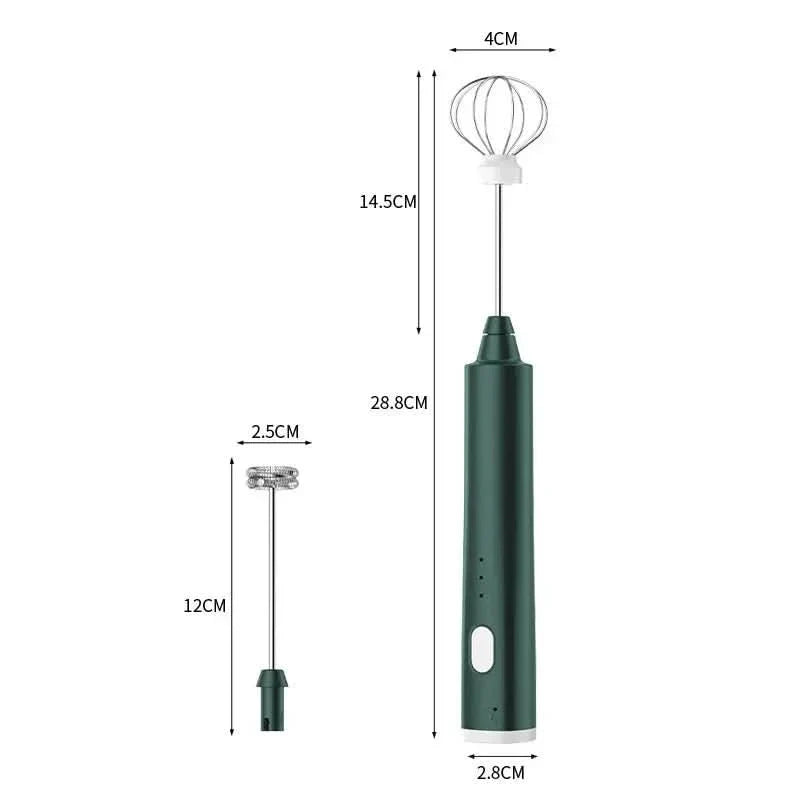 Elektrische Melkopschuimer met 3 Snelheden USB Oplaadbaar Handmixer voor Cappuccino Latte Koffie Barista | Sulvida