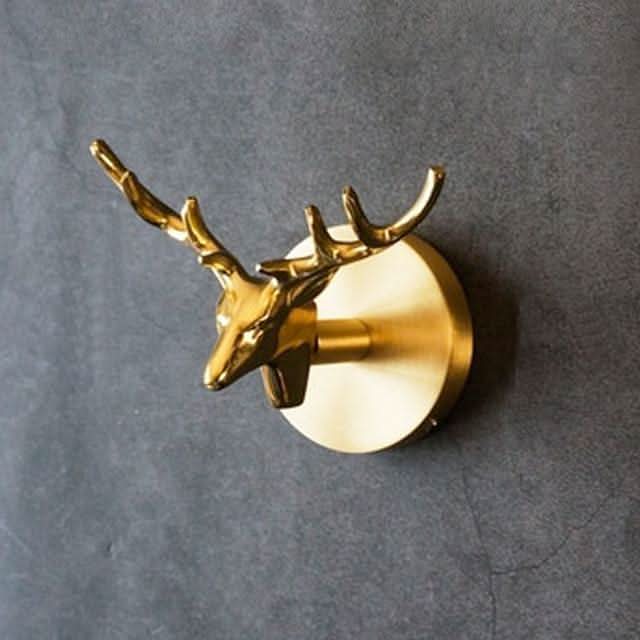 Dierenkop Wandhaak Messing Set van 8 Designs Kapstok voor Gang Hal en Entree Decoratief Ophangsysteem | Sulvida