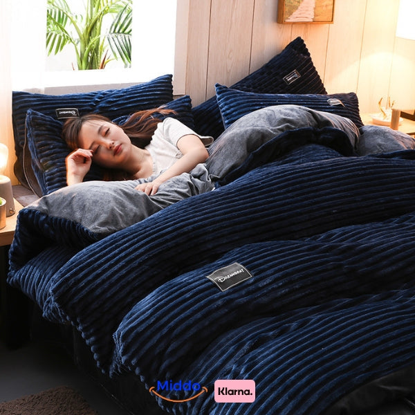 Teddy Fleece Dekbedovertrek Warm Zacht Winterdekbed met Rits Slaapkamer 150x200 180x220 200x230 220x240 | Sulvida