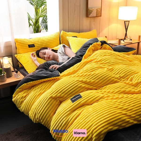 Teddy Fleece Dekbedovertrek Warm Zacht Winterdekbed met Rits Slaapkamer 150x200 180x220 200x230 220x240 | Sulvida