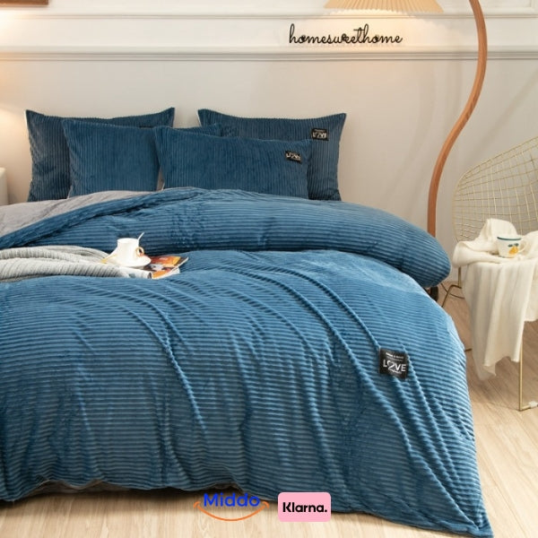 Teddy Fleece Dekbedovertrek Warm Zacht Winterdekbed met Rits Slaapkamer 150x200 180x220 200x230 220x240 | Sulvida