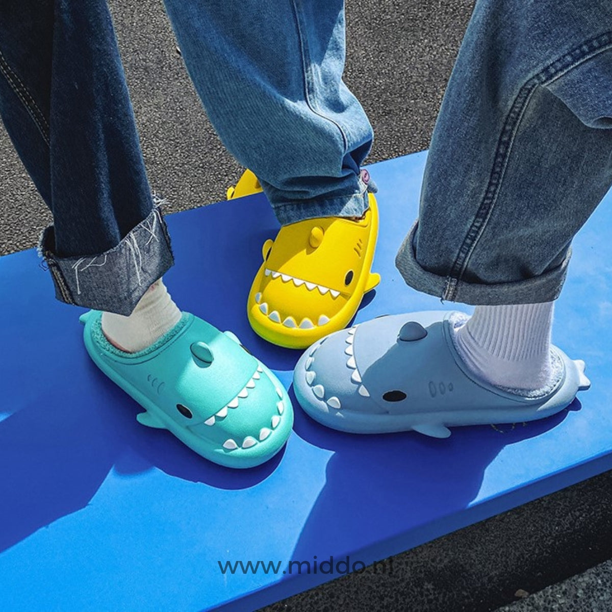 Haaienslofjes Pluche Huisslippers Familie Zachte Pantoffels Antislip voor Binnen Grappig Design Comfort | Sulvida