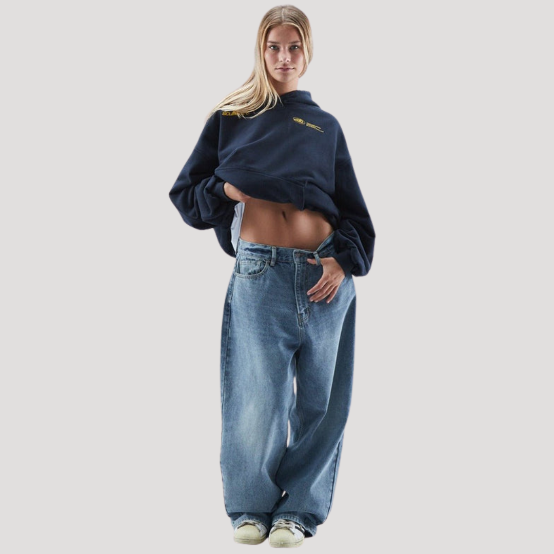 Hoodie Dames Oversized met Grafische Print Capuchon Kengoeroe Zak Streetwear Loungewear Comfortabel Hip | Sulvida